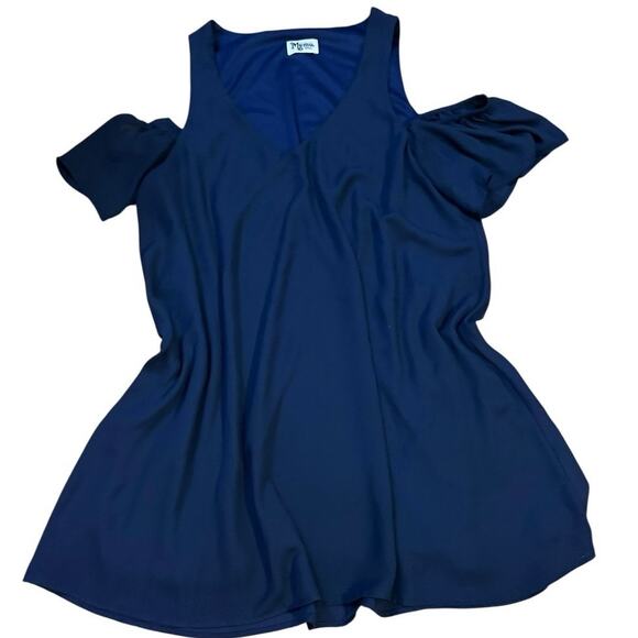 Show Me Your Mumu Dresses & Skirts - Show me your MuMu Navy Cold Shoulder Dress